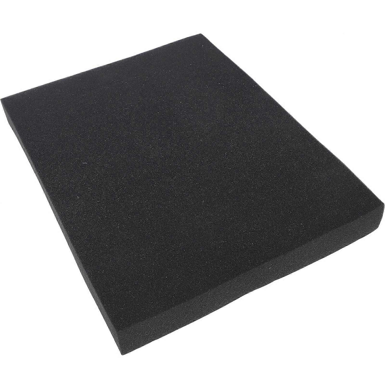 Rectangle Foam Insert Tool Box Shock Absorbing Black 44x34cm 5cm Thick Protective Padding 1Pcs