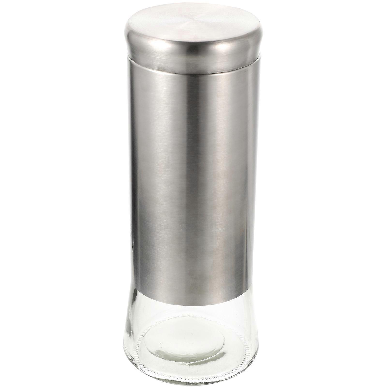 Airtight Storage Containers with Sealed Jars for Food Storage in Silver and Stainless Steel 0.5L