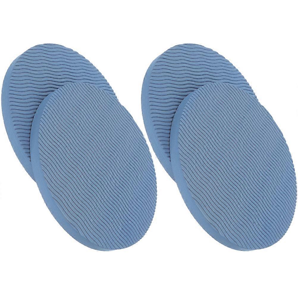 Blue Yoga Pads with Non Slip Surface for Knees and Elbows TPE Rubber Material 2 Pairs