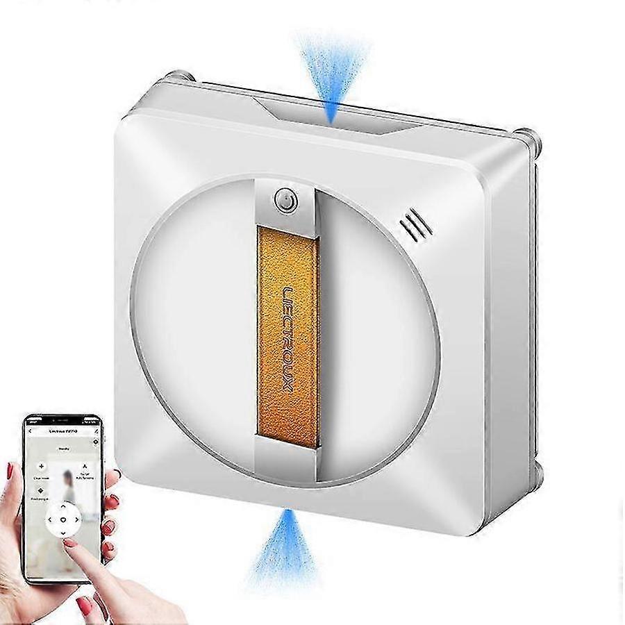 Robot Window Cleaner YW710 with Double Water Spray and Strong Vacuum, App \u0026 Remote Control, 100ml Tank