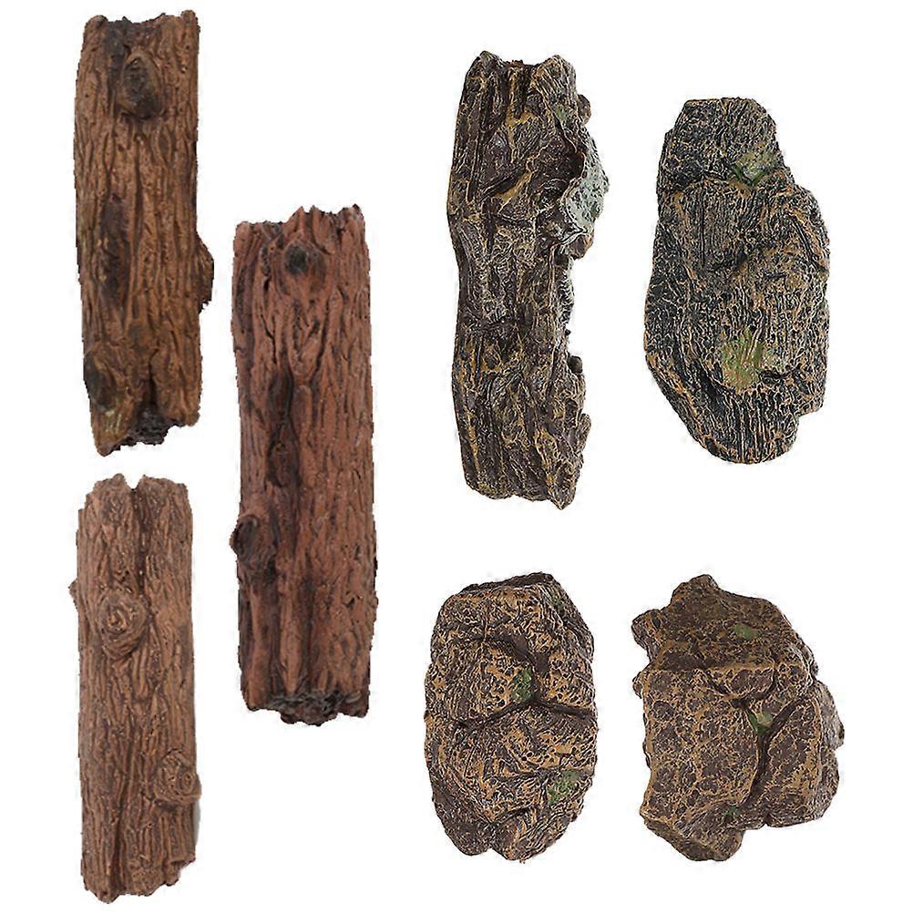 Micro Landscape Mini Garden Ornament Featuring Tree Stump Shape Ideal For Craft Enthusiasts And Fairy Gardens 1 Set