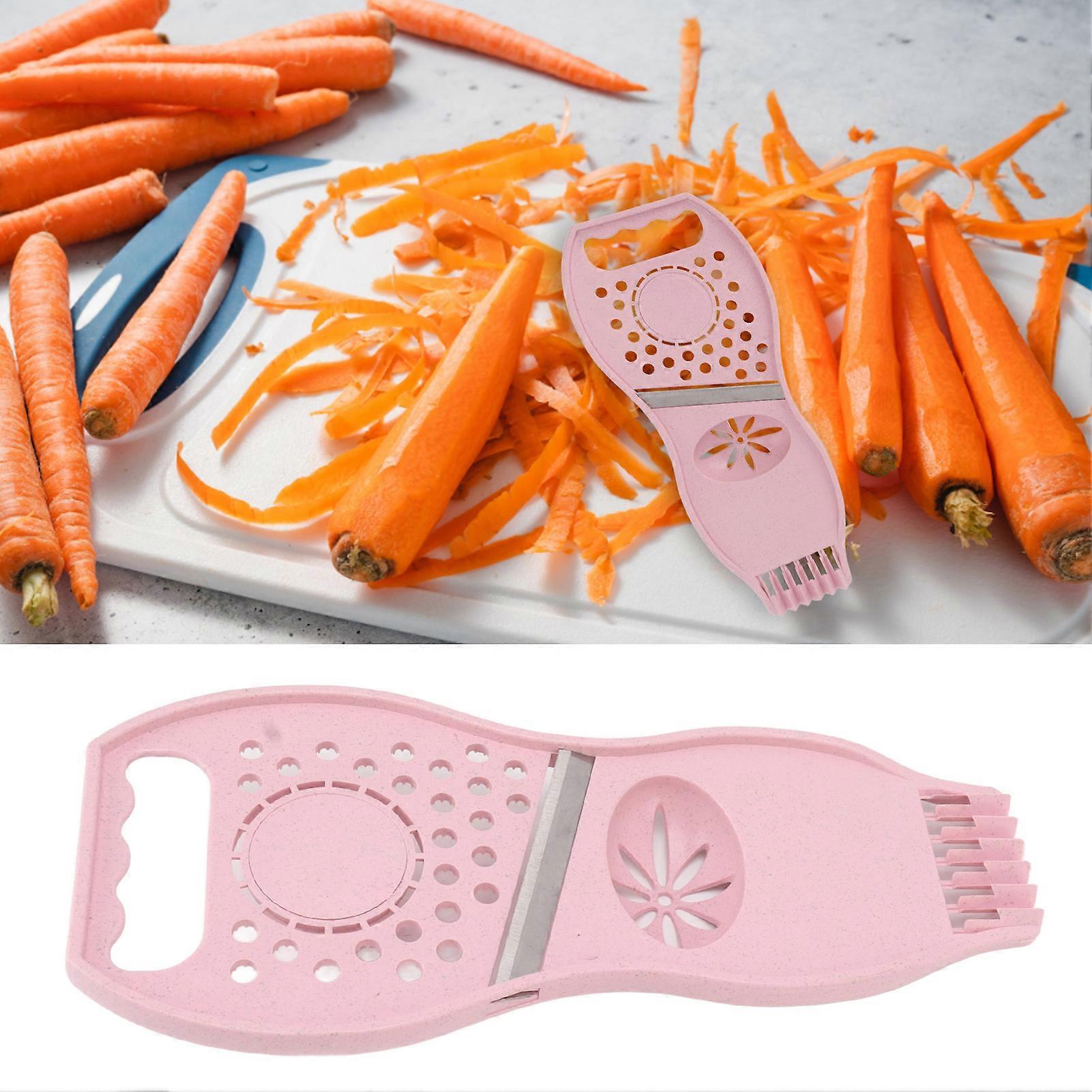 Fruit Parer Lemon Squeezer 3 in 1 Multi Function Stainless Steel Anti Rust Vegetable Cutter Pink 