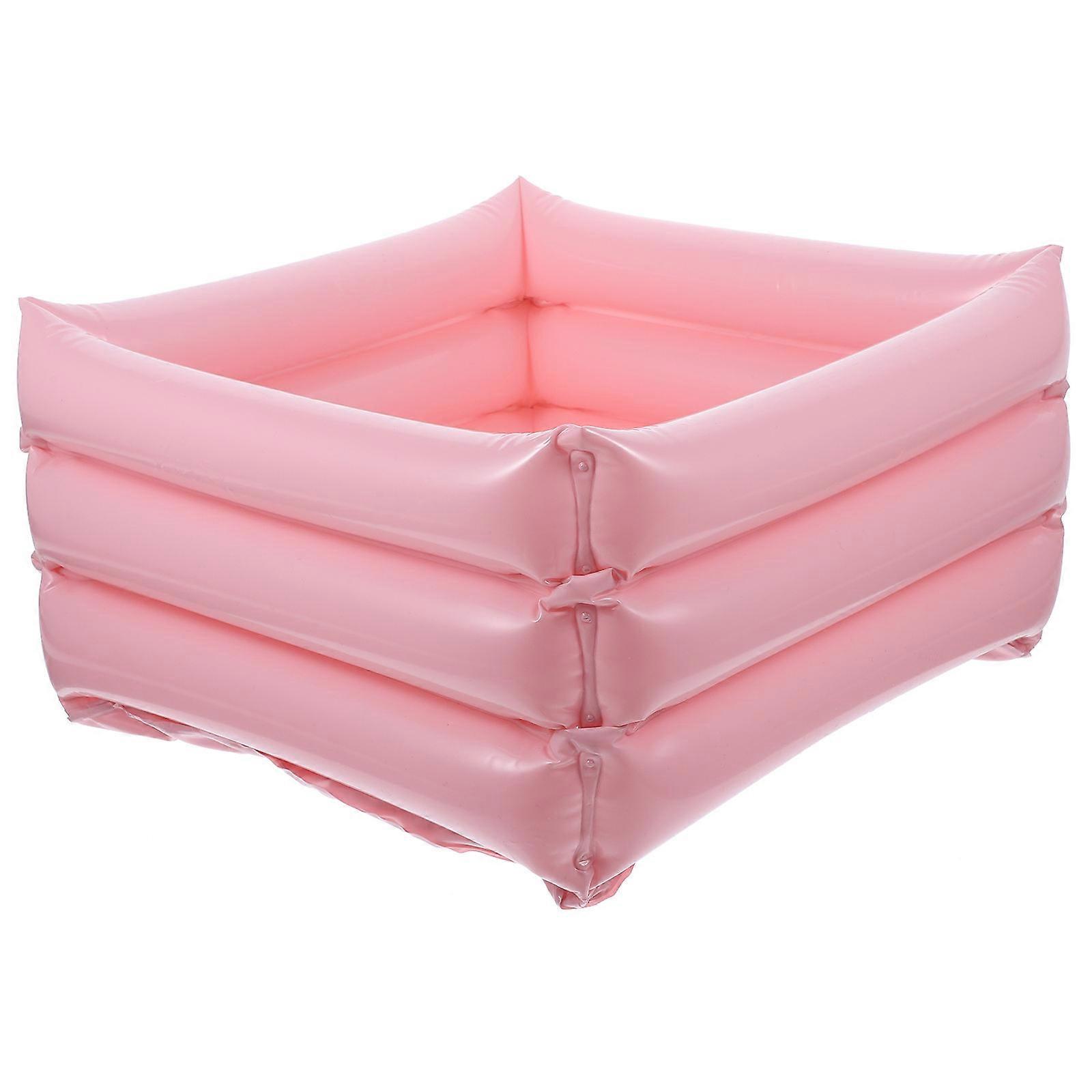Portable Inflatable Foot Cleaning Basin PVC Washing Sink for Travel Family and Patients Random Style