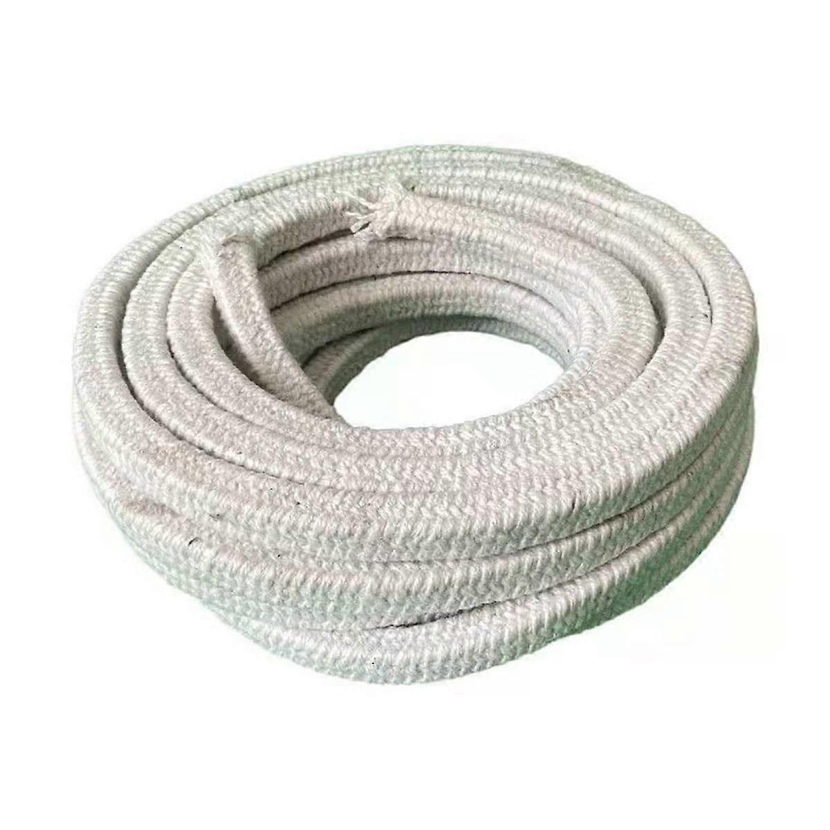 Ceramic fiber rope seal for stove, boiler, faux furnace, oven, door, temp, 5m, 35mm, square braided 6mm