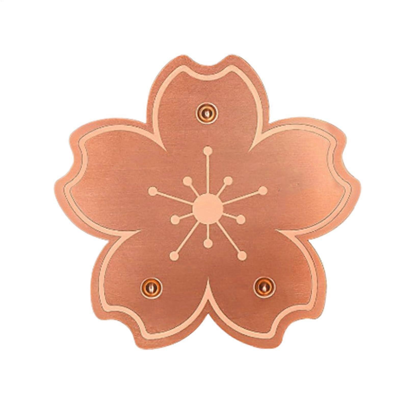 Bird Bath Bronze Plate 10x10 cm, Copper Cleaning Disc, Elegant Bird Bath Cleaner with Smooth Cleaning Function and Triple-Point Support