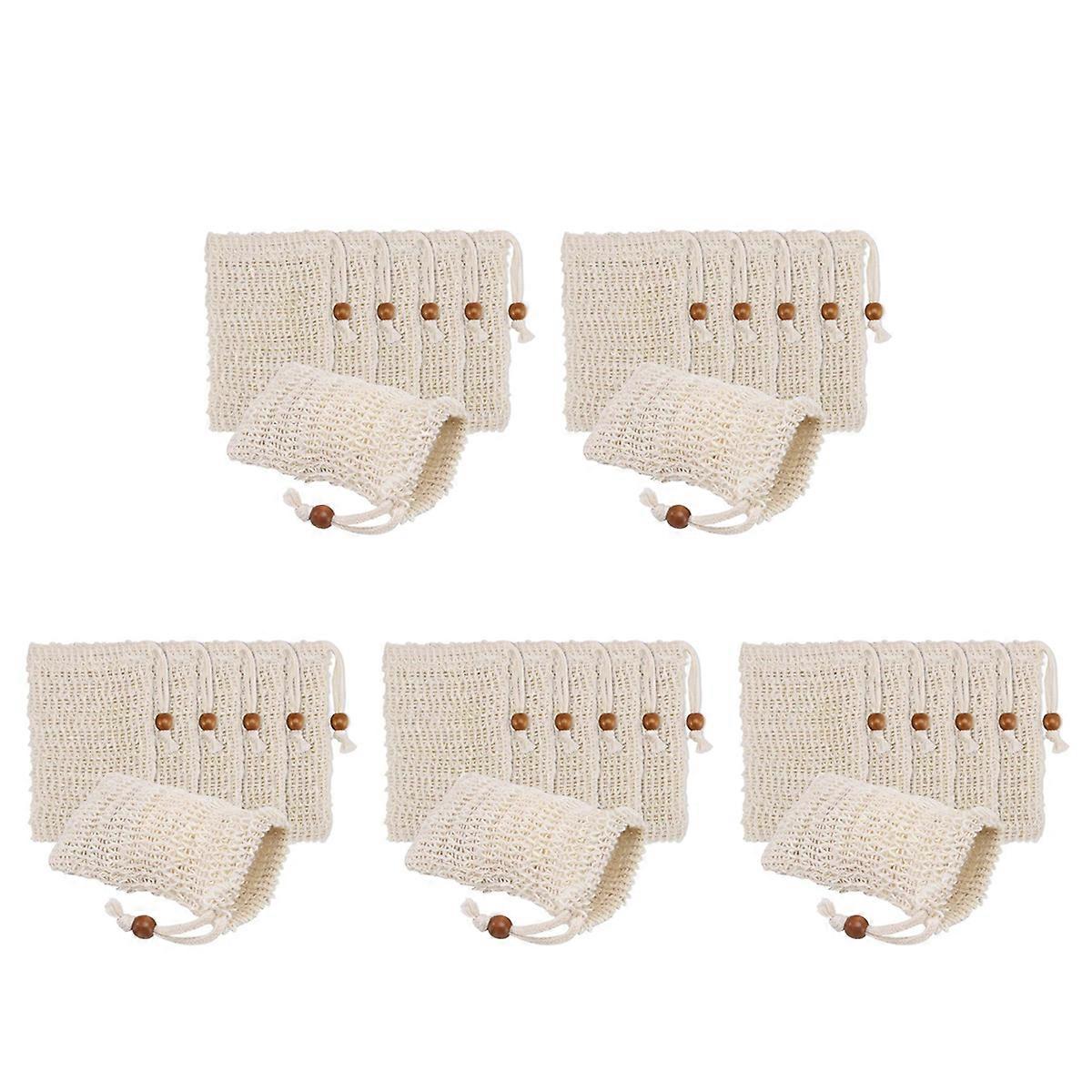 180 Pack Soap Exfoliating Bags,Soap Saver Made Sisal Mesh Soap Bag Bar Soap Bag with Drawstring for