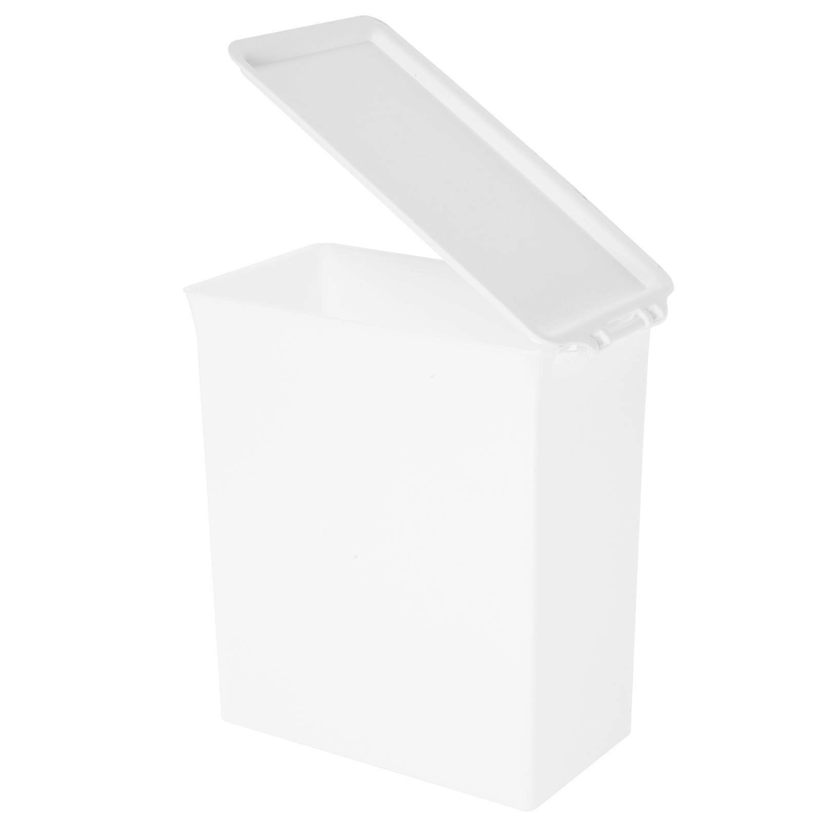 White Plastic Laundry Powder Container for Storage Use with Large Capacity and Durable Design 14.5 x 10.2 x 16.3 inches