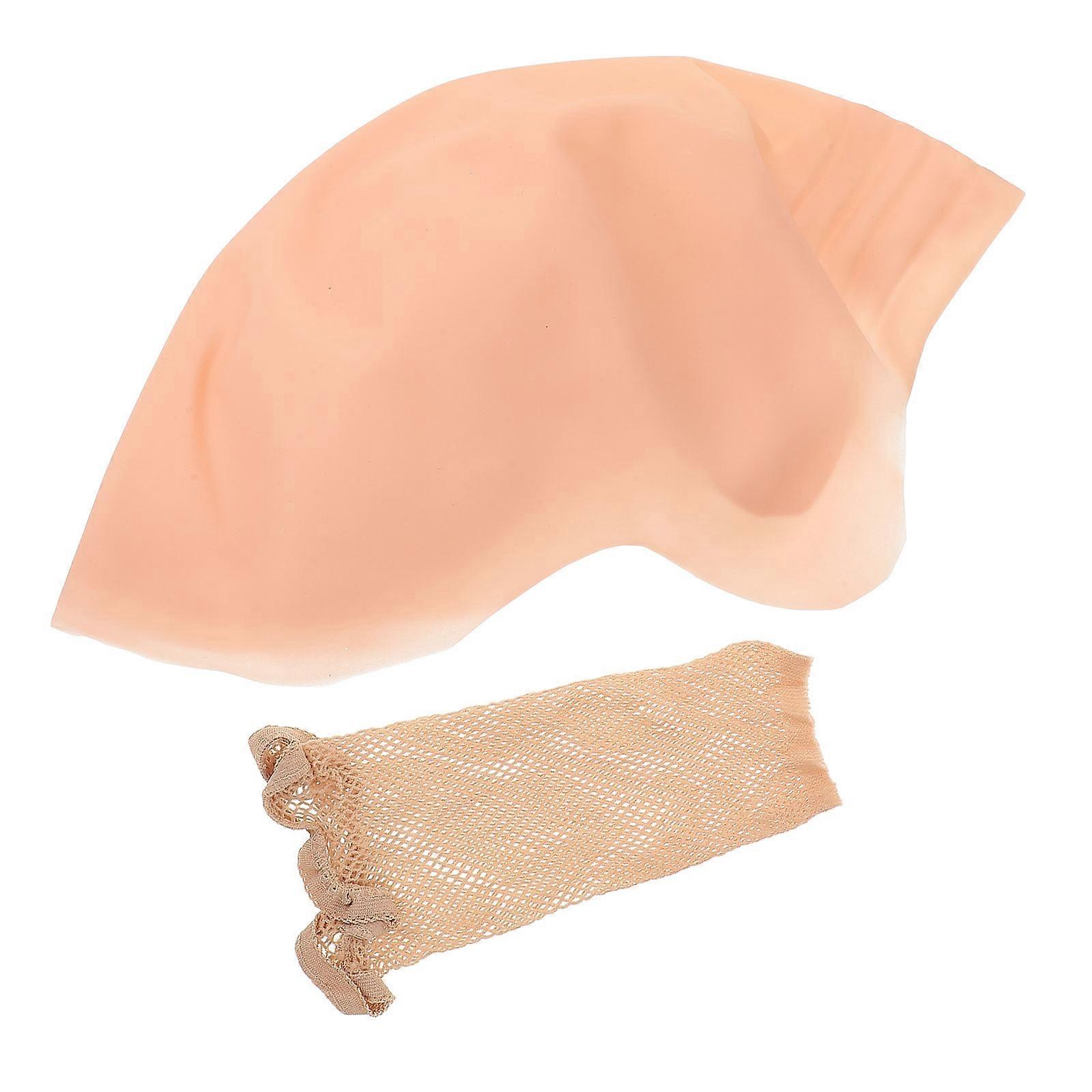 Latex Bald Cap for Adults Light Yellow Wig Head Cover for Protection and Costume Parties