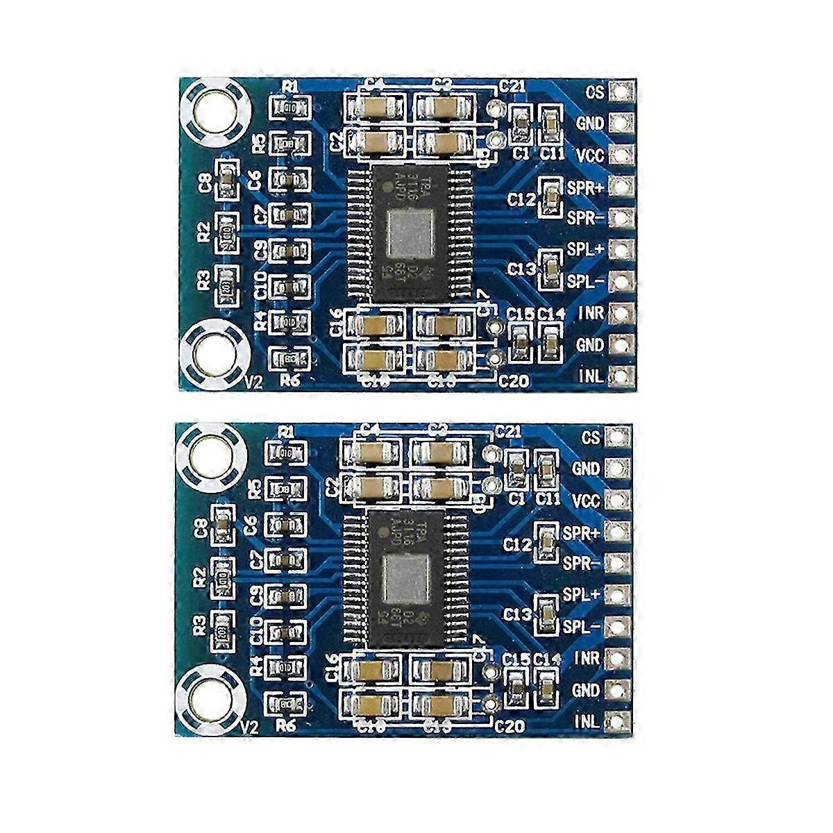 2PCS Mini Digital Amplifier TPA3116D2 - D Class Power Amplifier 50W + 50W for DC 12V-24V Audio Systems