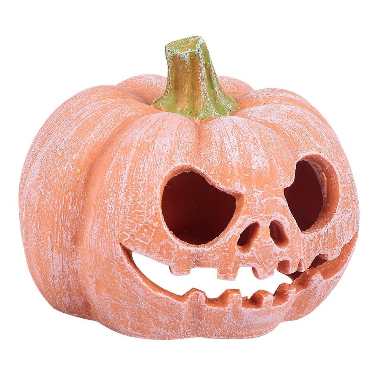 Pumpkinshaped resin reptile hideout
Small cave for geckos and crabs
Warm shelter
Decorative terrarium house for small reptiles and crustaceans