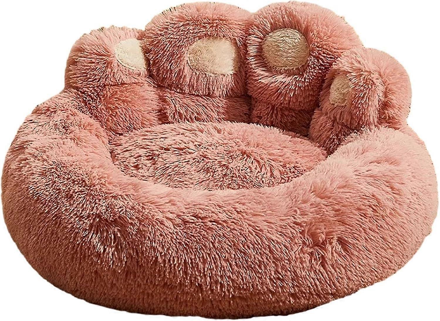 Pet Bed in Bear Paw Shape, Plush Large Medium Small Dog and Cat Bed, Soft Comfortable Blue XS S Size