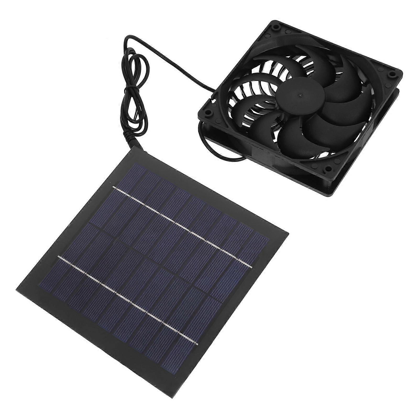 High Conversion Efficiency Solar Panel Powered Fan Ideal For Dog House Providing Effective Ventilation 1 Set