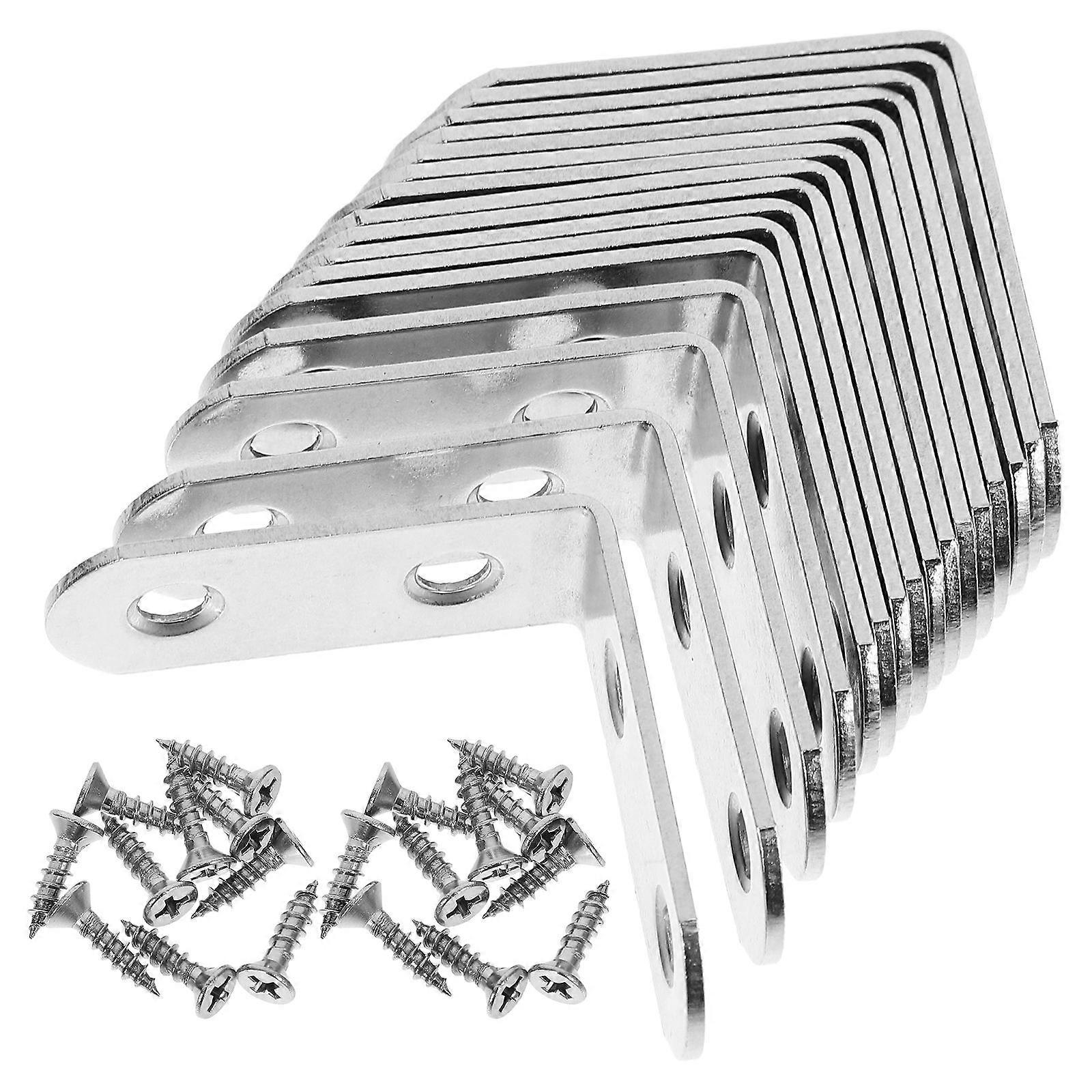 Corner Braces For Shelf Heavy Duty Support L Brackets Suitable For Home Improvement 16 Sets Durable Design