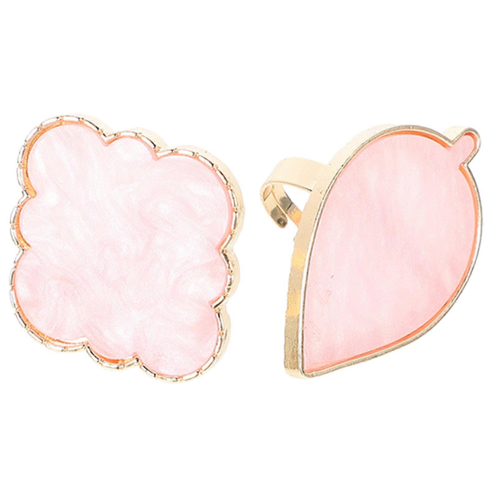Nail Art Ring for Mixing Colors Portable and Durable Resin Material Pink Color 20 Pieces