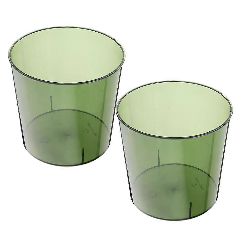 Waking Flower Bucket 2Pcs Green Pet Flower Storage Containers with Anti-Fall Design for Storage