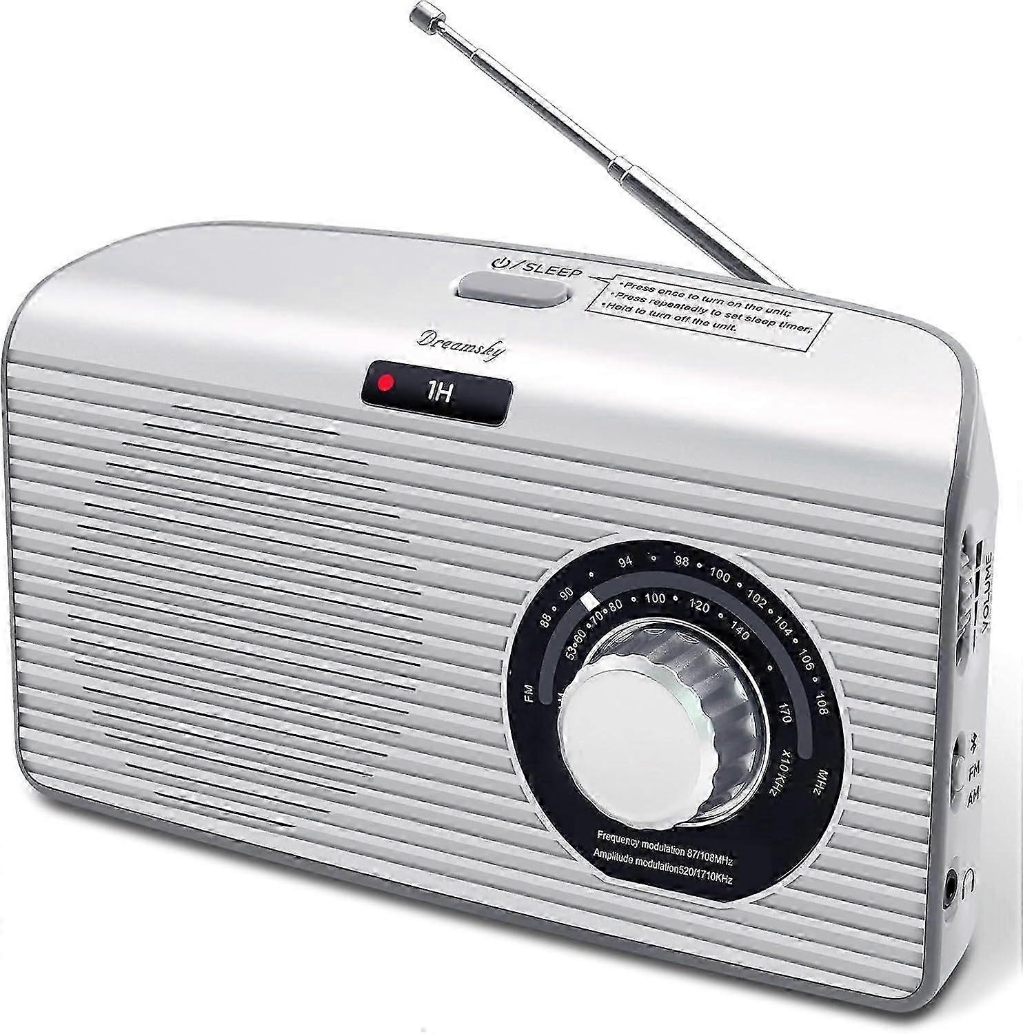 2025 Latest Model  Portable AM FM Radio with Sleep Timer & Bluetooth, Transistor