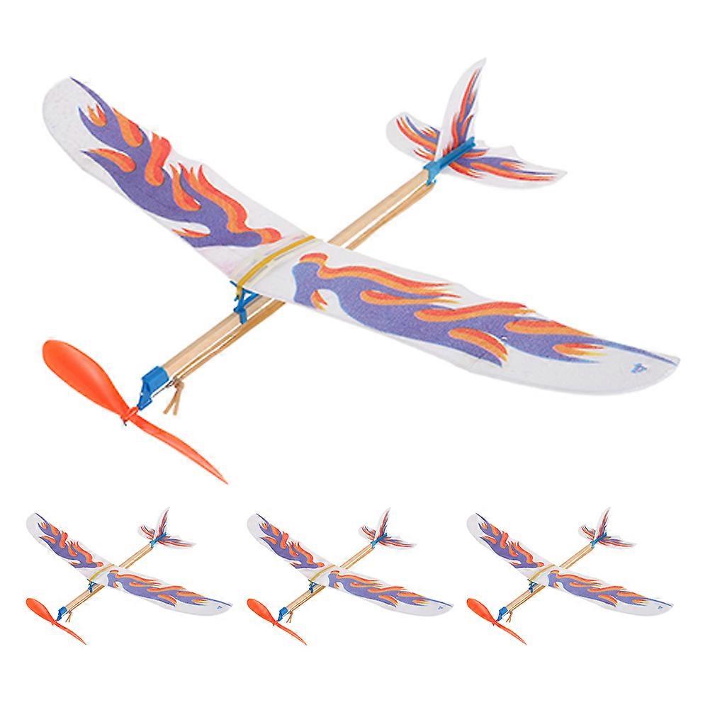 4pcs Band Powered Glider Planes Lightweight DIY Airplane Kits for Outdoor Fun, Party Favors & Endless Play Activities