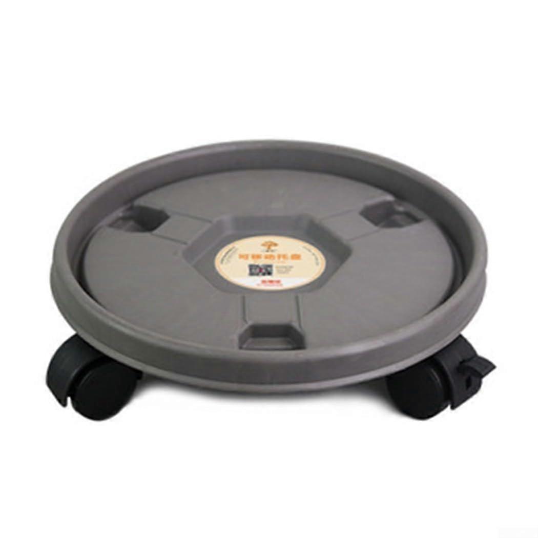 Sturdy Flower Pot Rolling Plate With Wheels For Easy Plant Movement And Maintenance Grey
