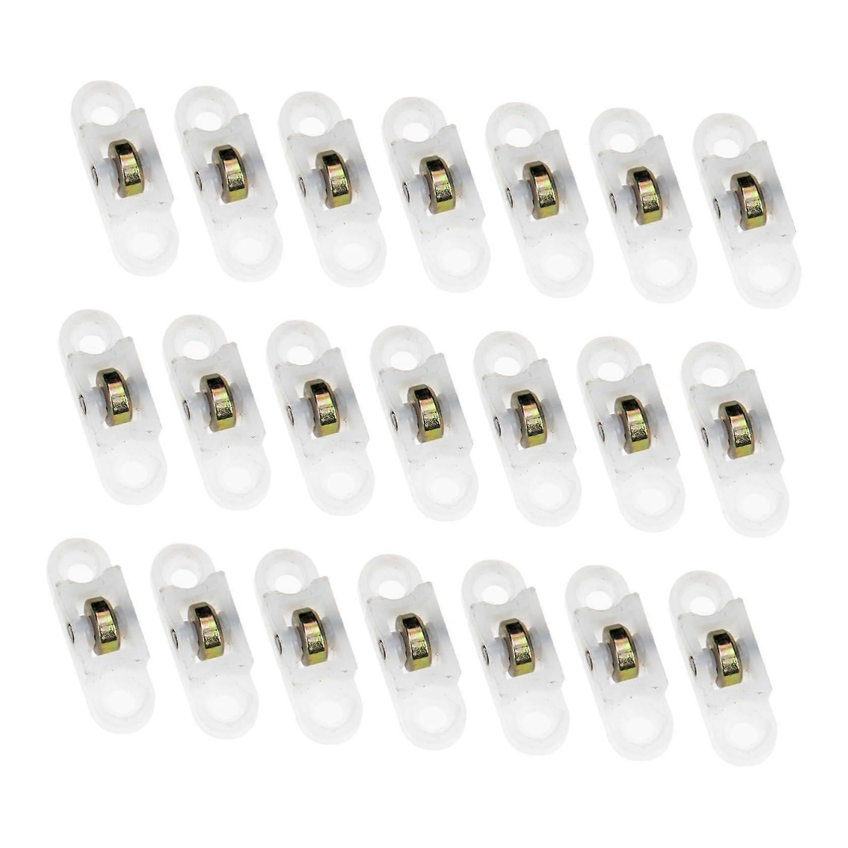 20 Pieces Silent Nylon Sliding Rollers for Doors HeavyDuty Durable