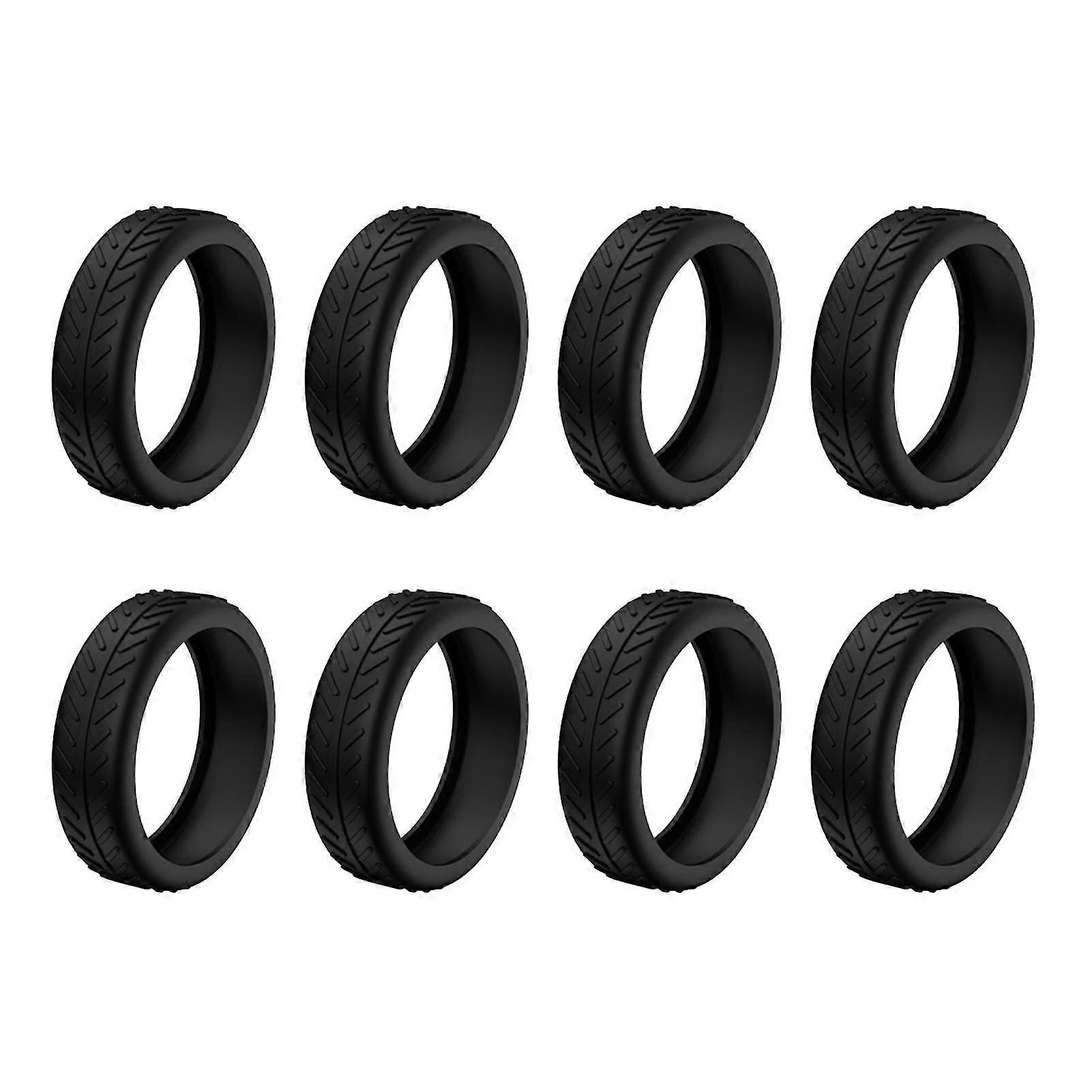 8Pcs Silicone Wheel Protectors Flexible Wear Resistant Scratch-proof Noise Reducing Suitcase Wheel Covers Castor Sleeves