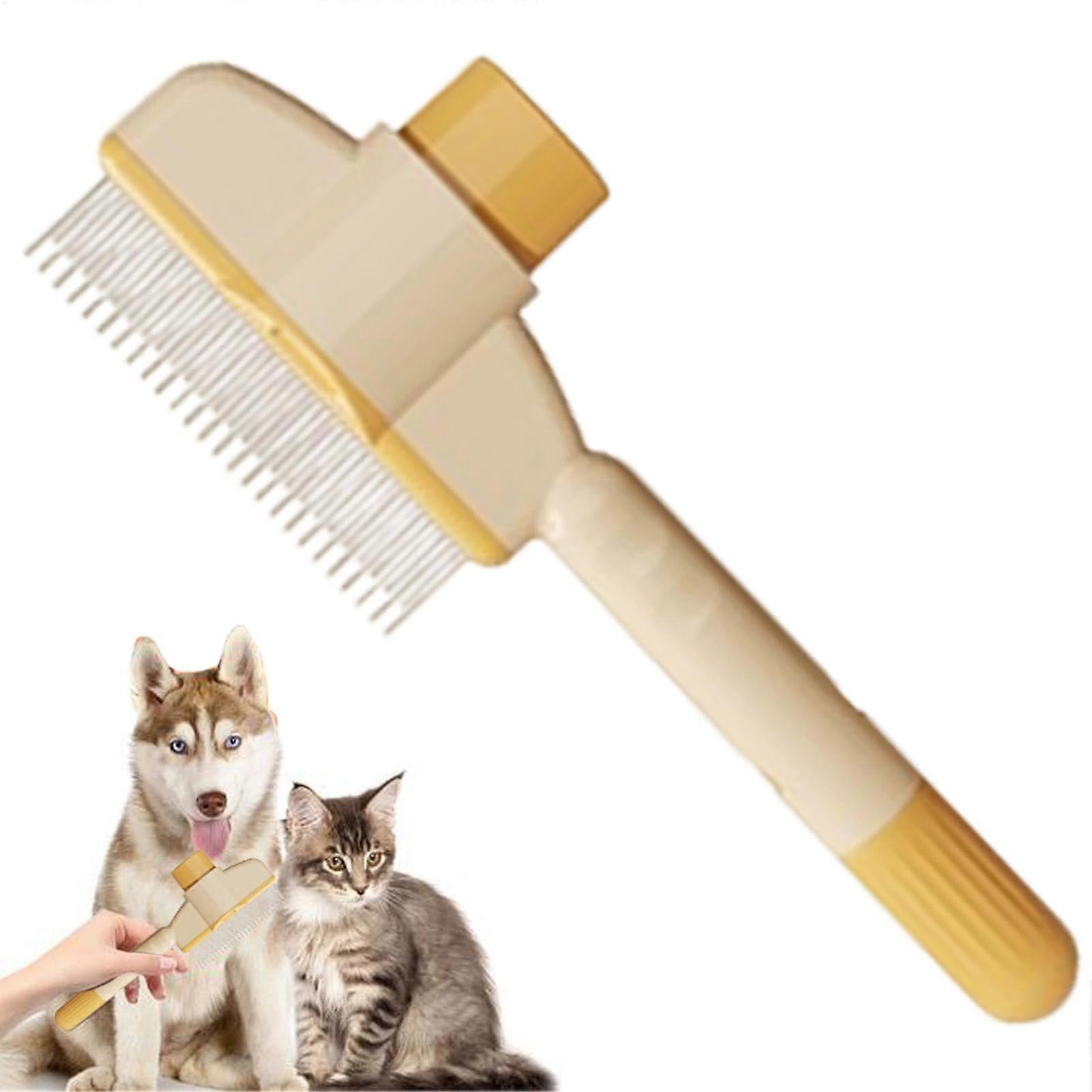 Pet Knot Comb for Dogs, Dog Knot Remover Comb Cat Comb for Shedding Button Function