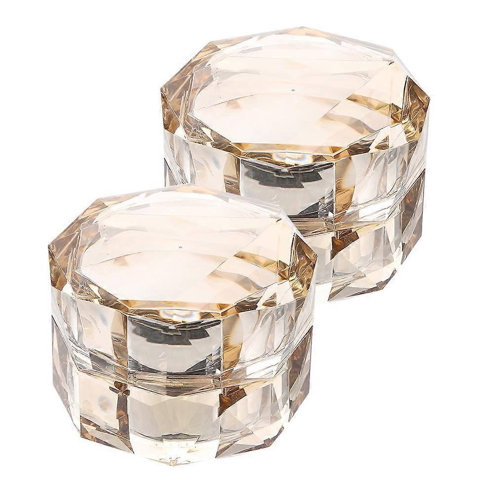 Travel Toiletry Jars 2Pcs Leak-Proof Cosmetic Containers Beige Designed for Easy Maintenance and Reusable Use