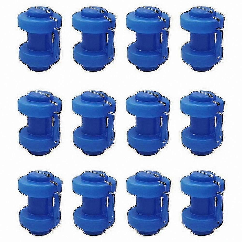 Trampoline Safety Net Attachment Caps, 12 Pack, 25mm End Caps for Securing Net to Frame Poles