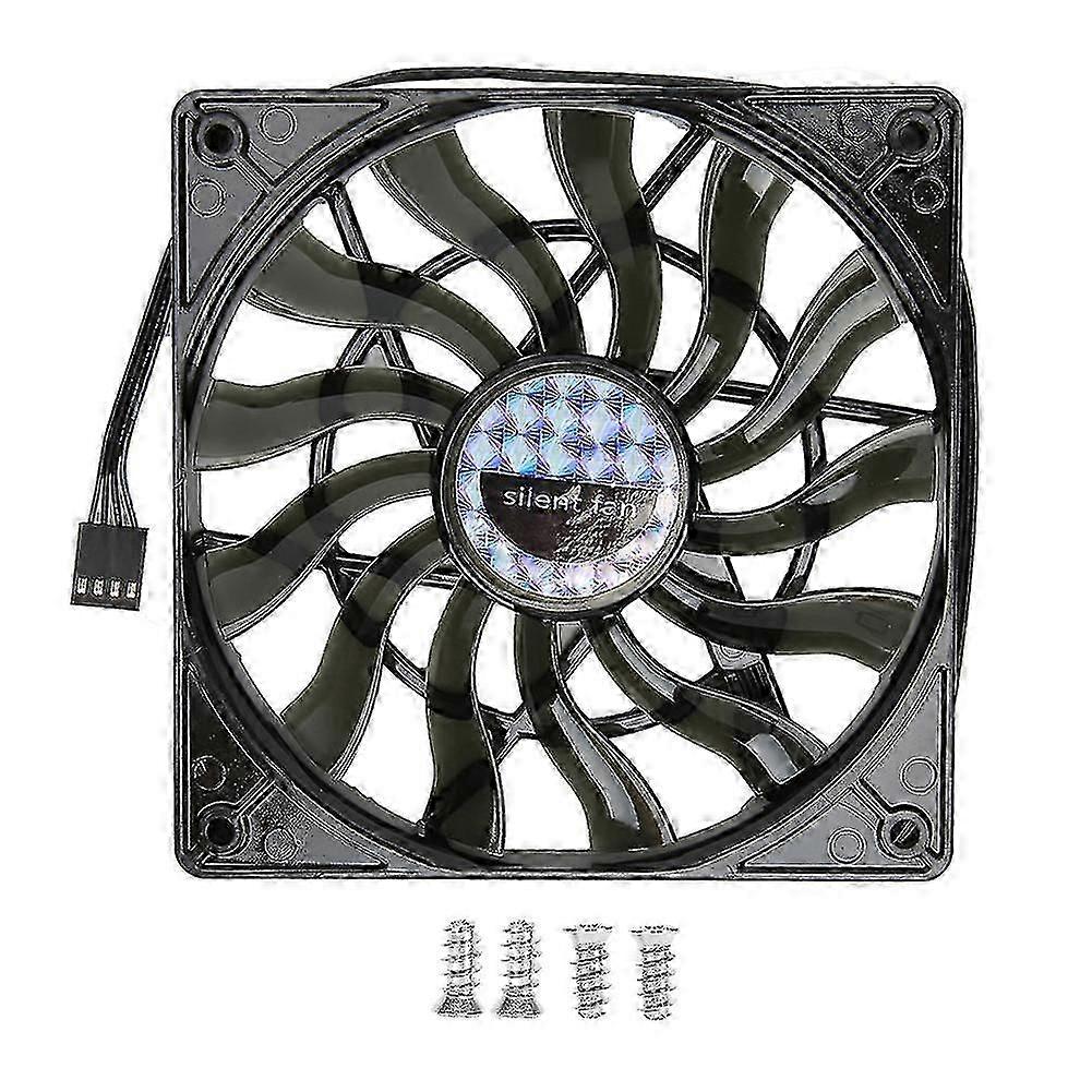Silent CPU Cooler Chassis Radiator for Desktop Computer - 12V 4PIN Cooling Fan