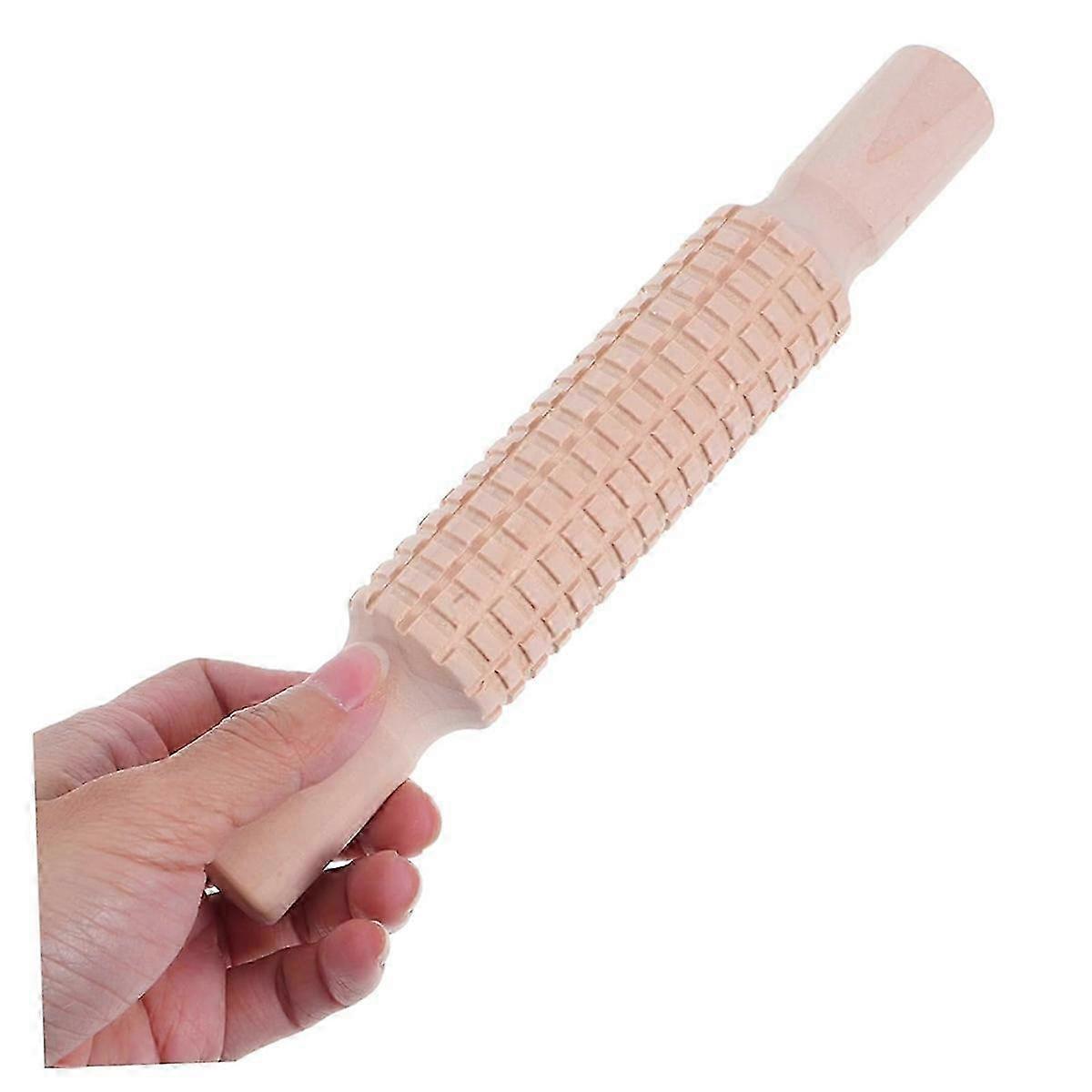 Improved Pottery Texture Rollers Set: 3Pcs Clay & Dough Rolling Tools for Craft Classes at Home & School
