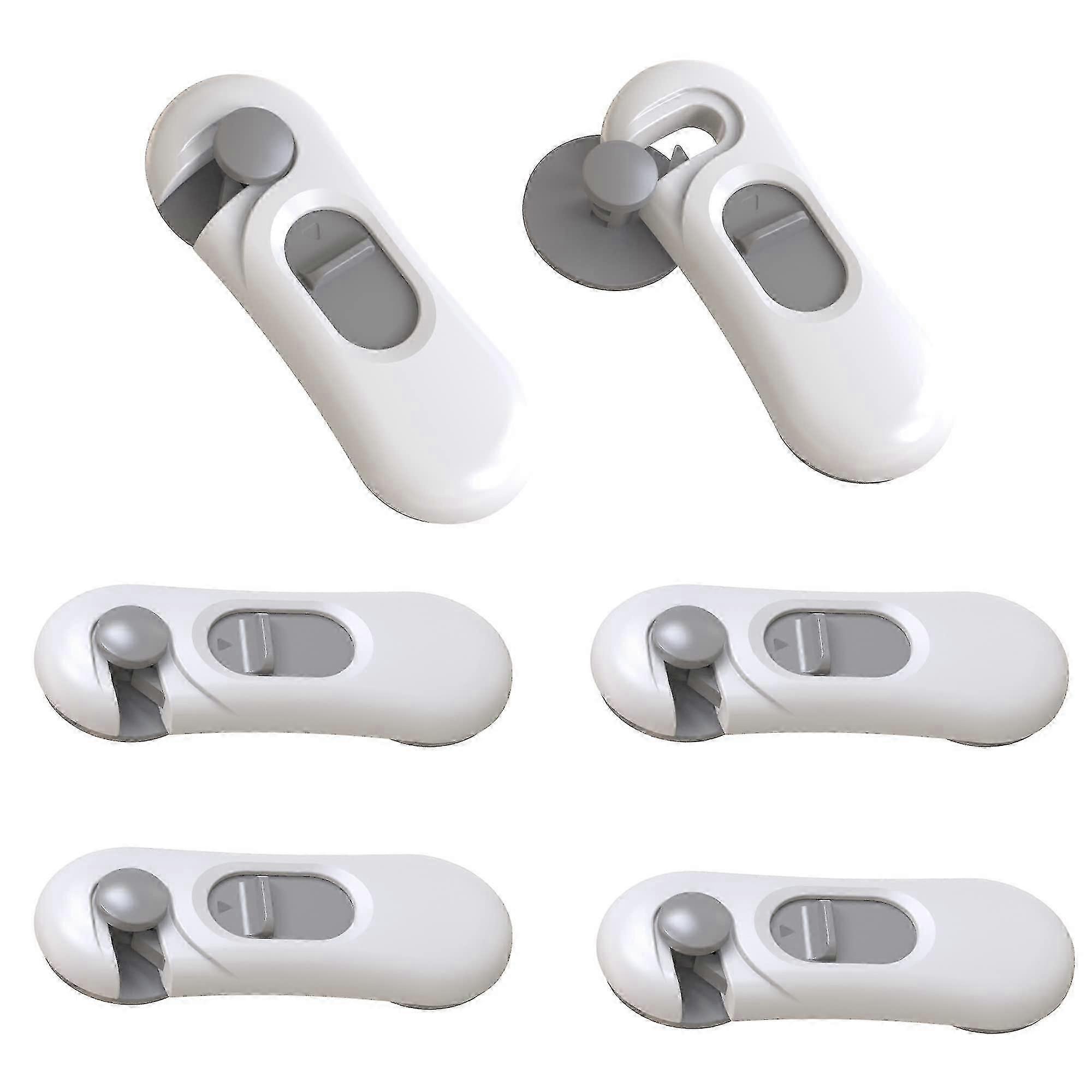 6 Pack Cupboard Locks For Children,child Safety Strap Locks Easy Install Without Drilling Baby Proofing Locks