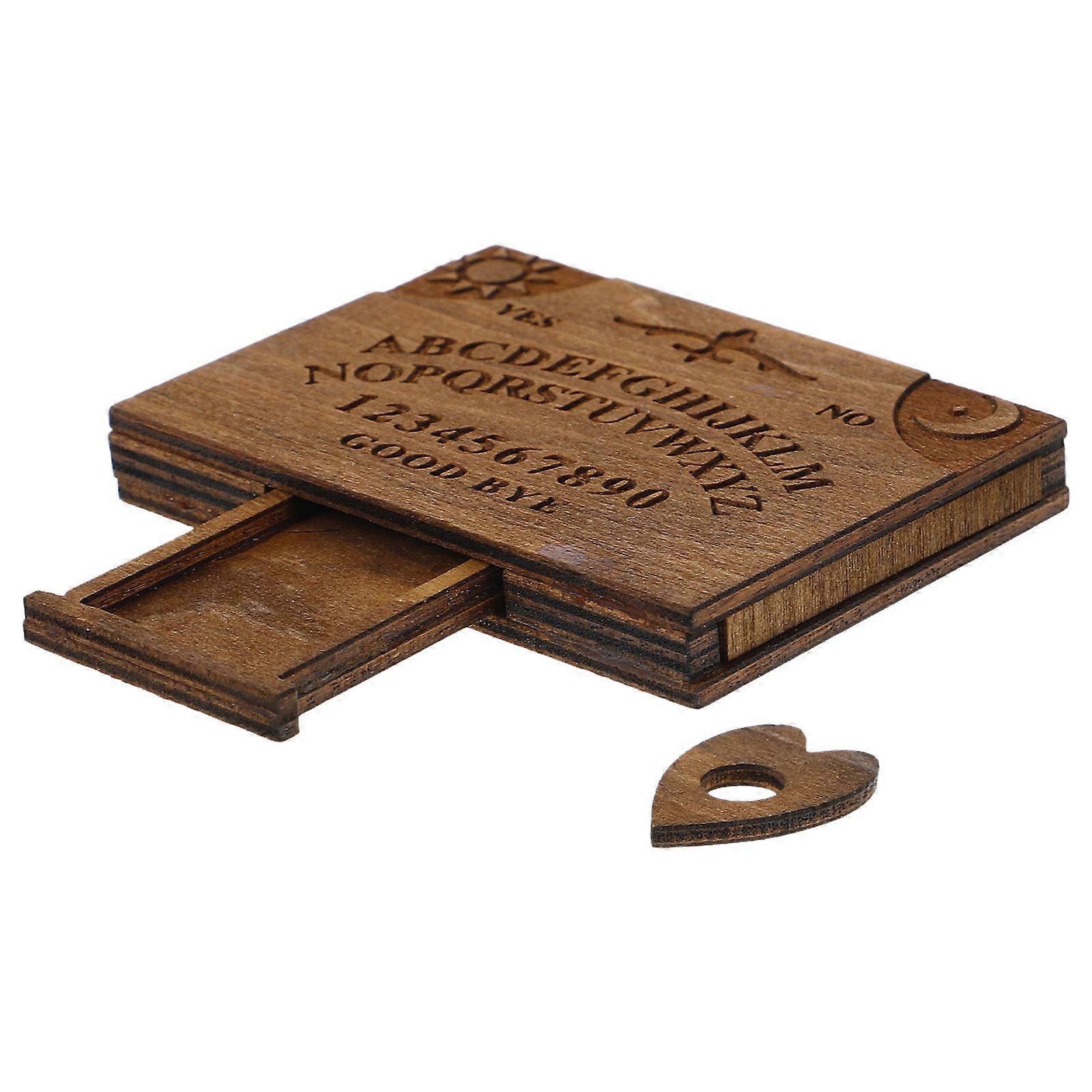Miniature Board Wooden Tiny Board for Dollhouse Accessories Coffee Material for Storage 1Pack