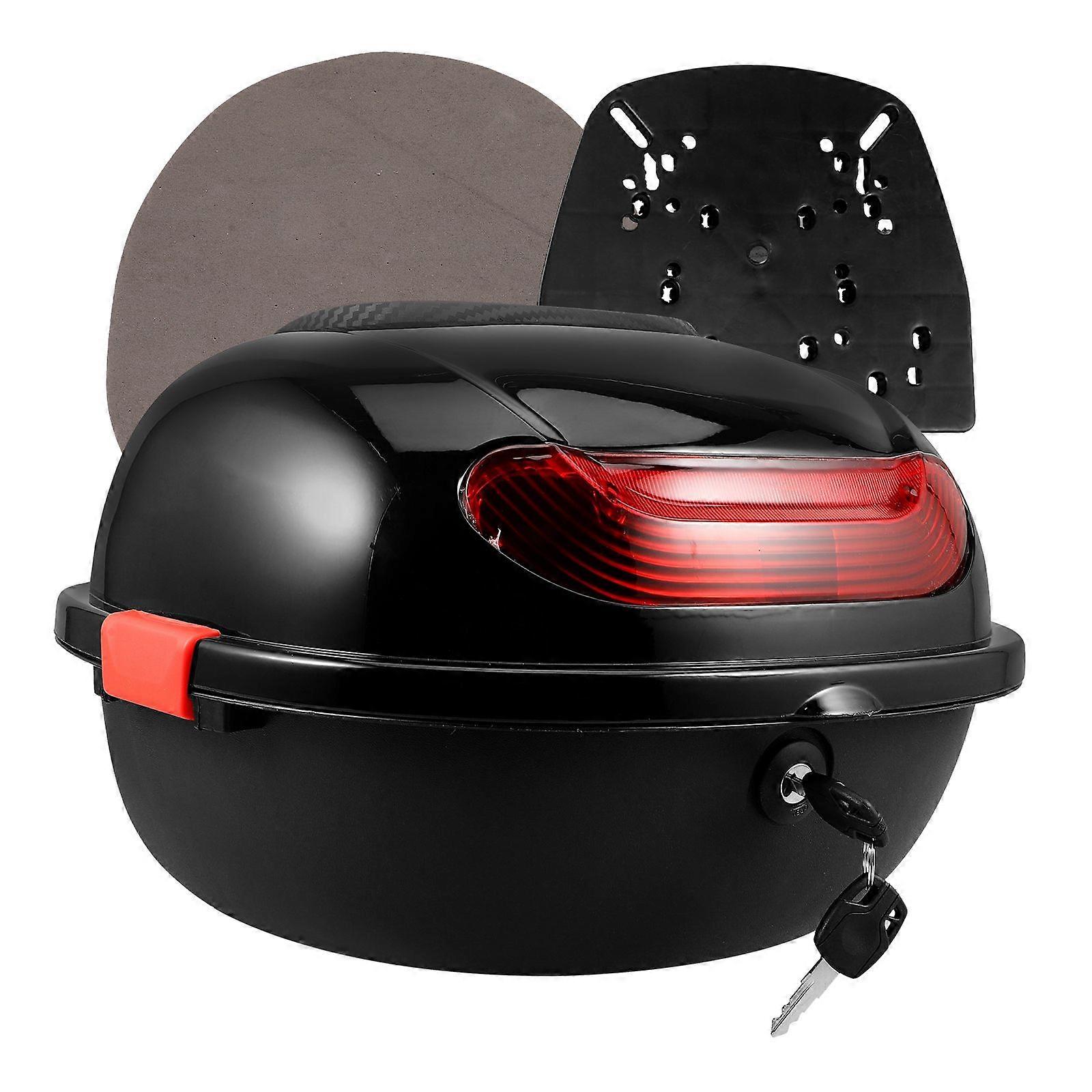 Motorcycle Tail Box Replacement Trunk Motorcycle Top Locking Storage Carrier Case With Backrest