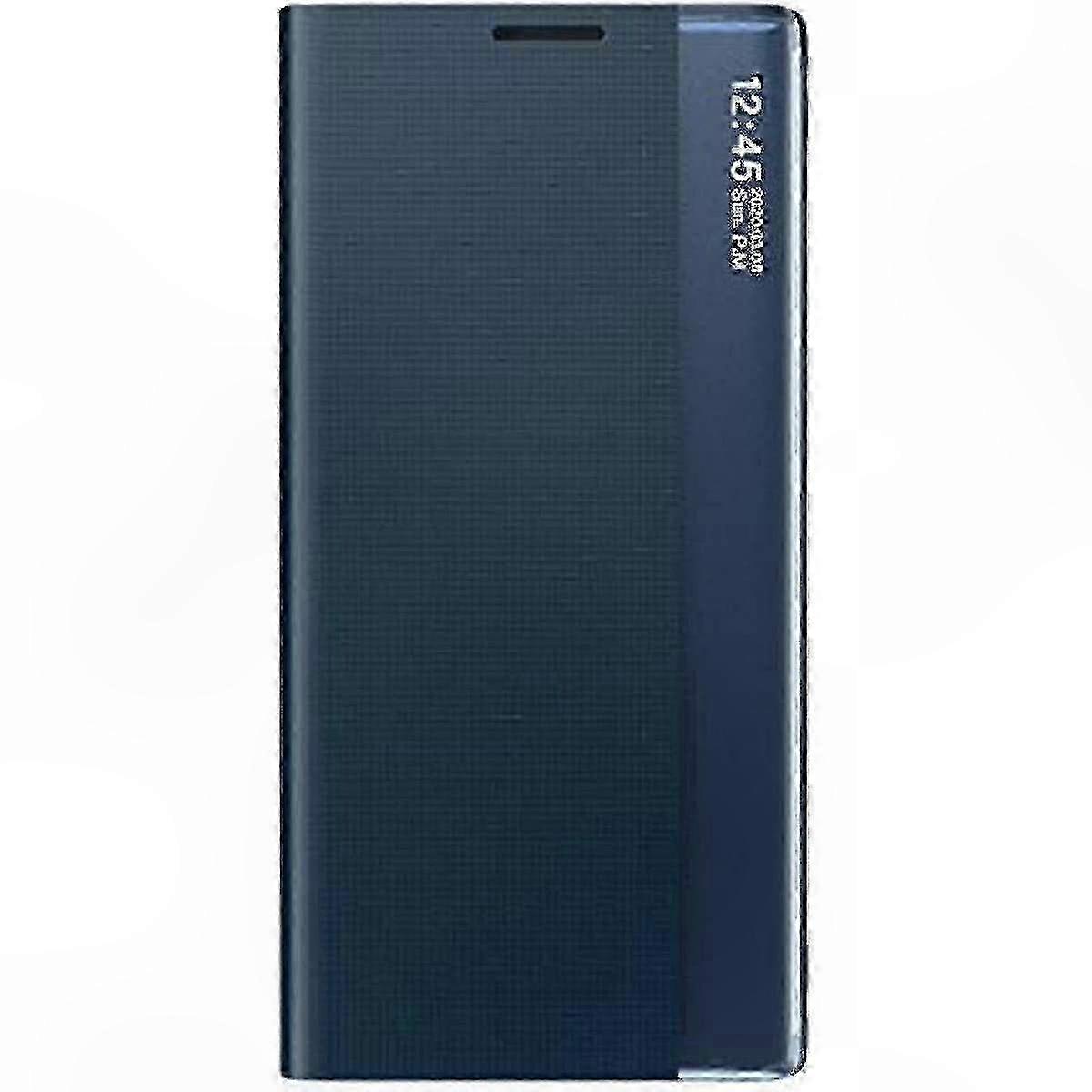 Leather Flip Case with Mirror Display and Kickstand for S20 FE