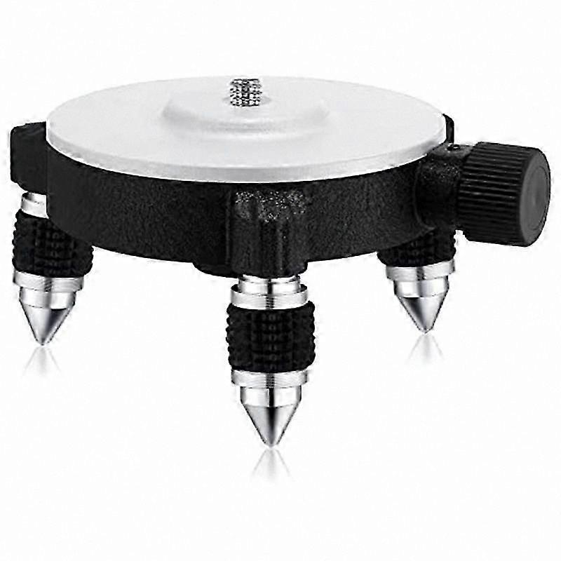 Rotating Adapter Base for Laser Level Tripod with Fine-Tuning Pivoting Holder and 360 Adjustment Compatibility