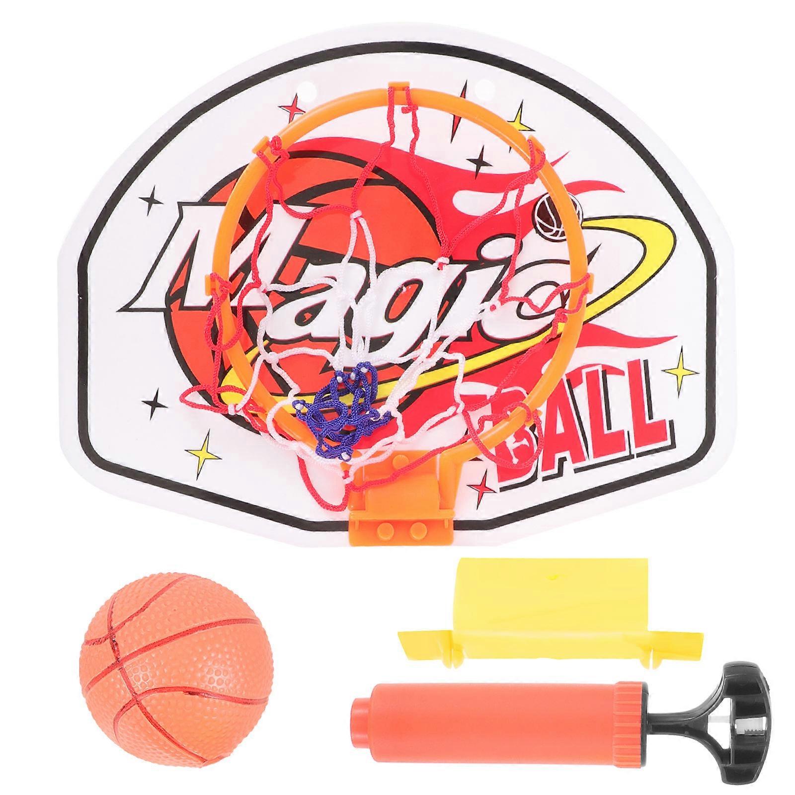 Kids Basketball Hoop Set for Indoor Outdoor Play Assorted Color Plastic Toy with Easy Carry Feature