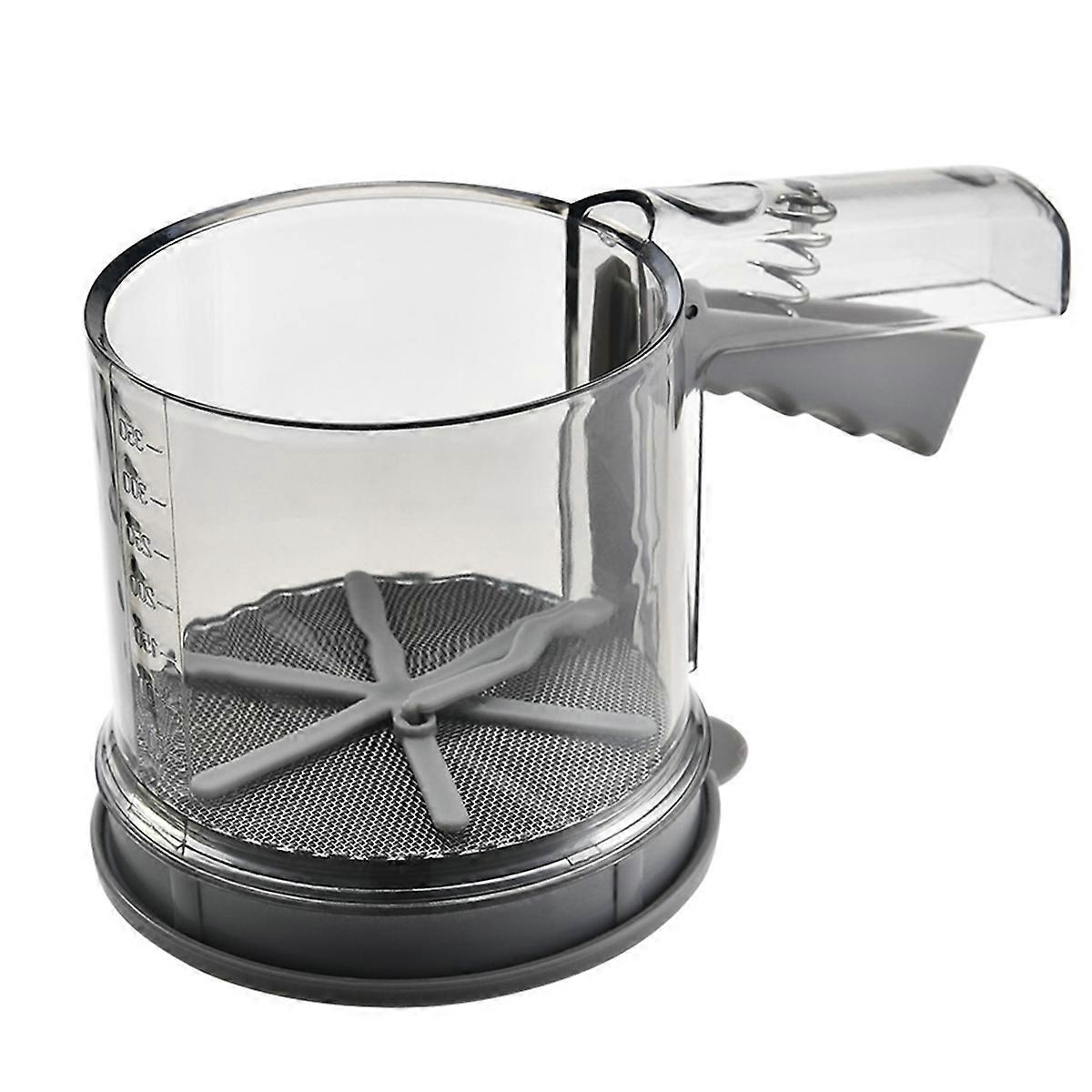 Flour Sifter HandPress Crank Sieve for Cakes Kitchen