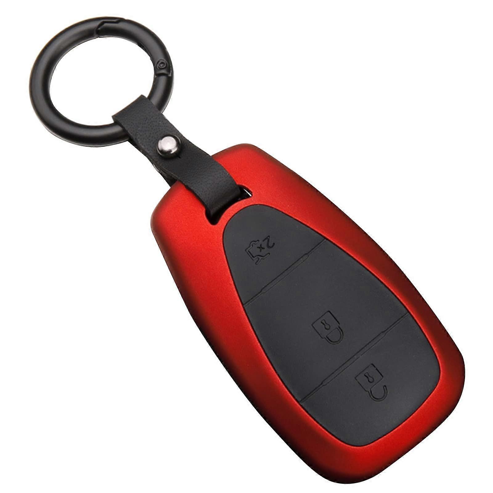 Key Fob Case For Chevy 2/3 Button Remotes, Keyless Housing, Red, Fits Cruze Spark Camaro Volt Bolt Trax Malibu