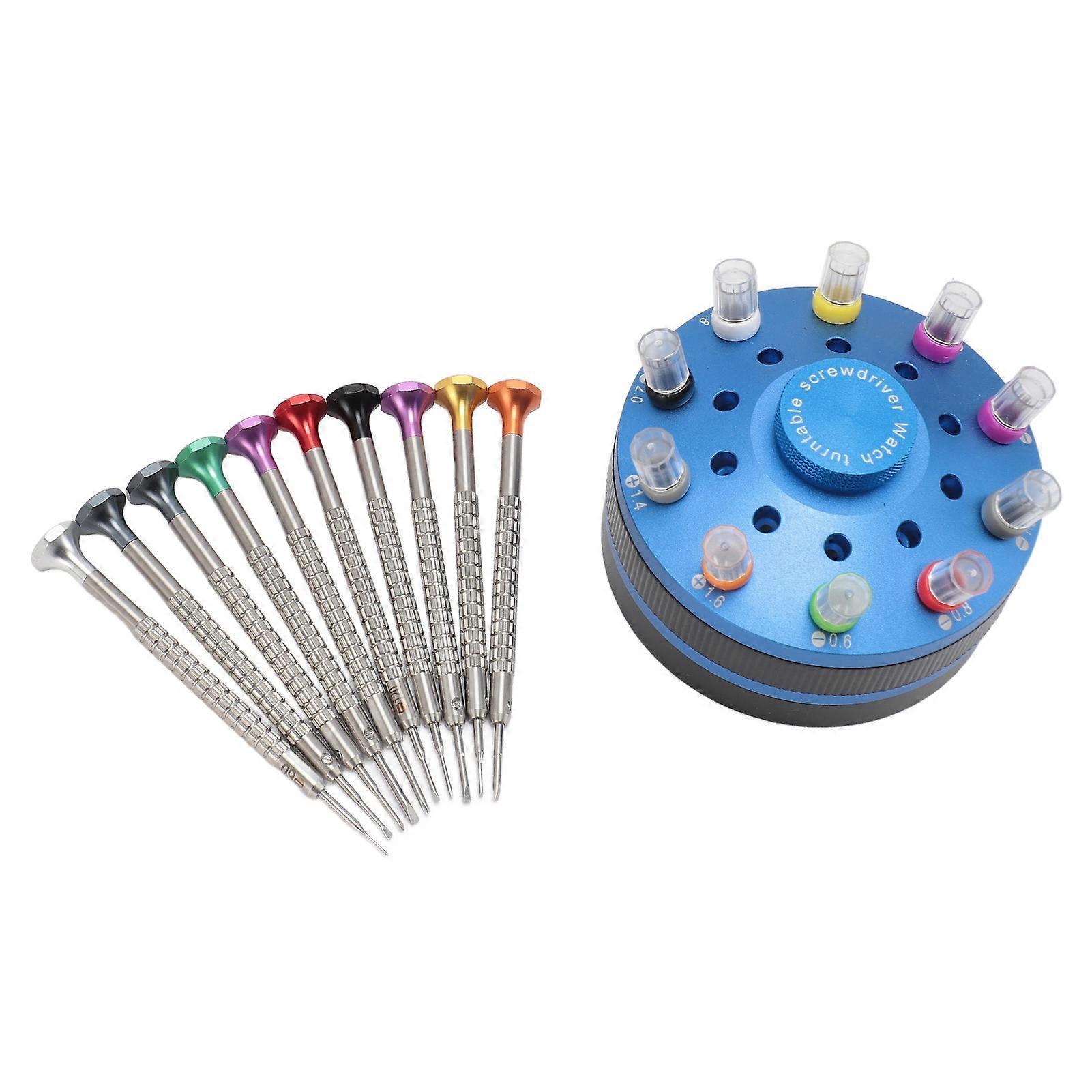 10pcs Professional Slotted Screwdriver Kit with 20 Blades Grey