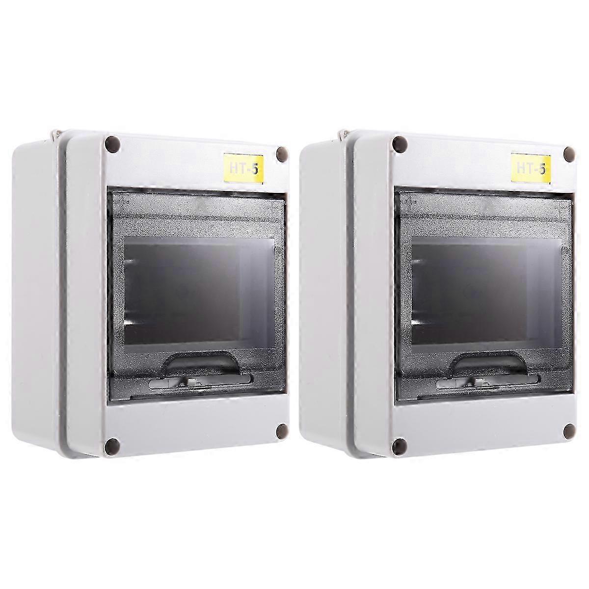 2PCS HT-5 Way IP65 Mcb Breaker Box Distribution Protection Box