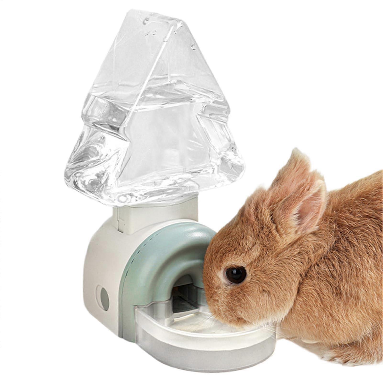 Bunny Water Dispenser 520ml Capacity Automatic Small Animal Waterer Pine Shape Hangable For Squirrel Bunny Ferret Kennel