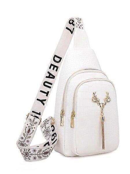 Ladies' shoulder bag, white, with multiple carrying methods and practical capacity