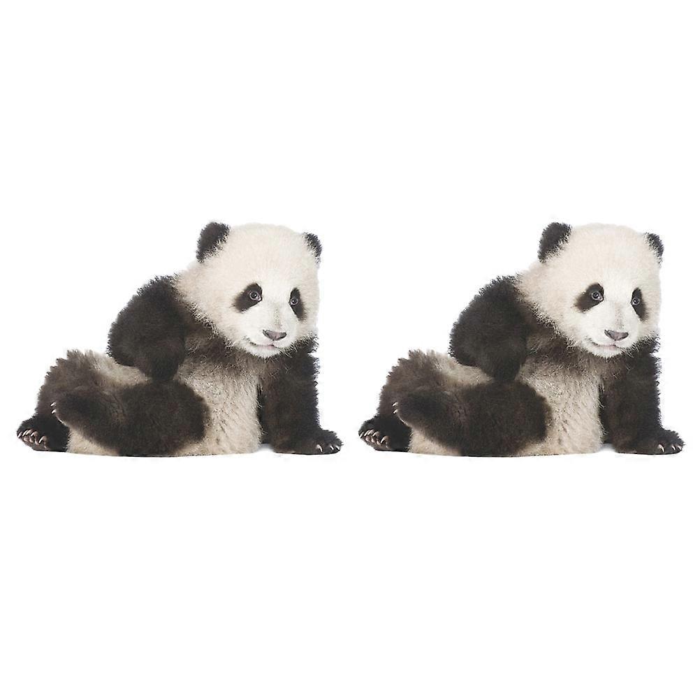Adhesive Panda Sticker for Decor 2Pcs PVC Panda Wall Decal