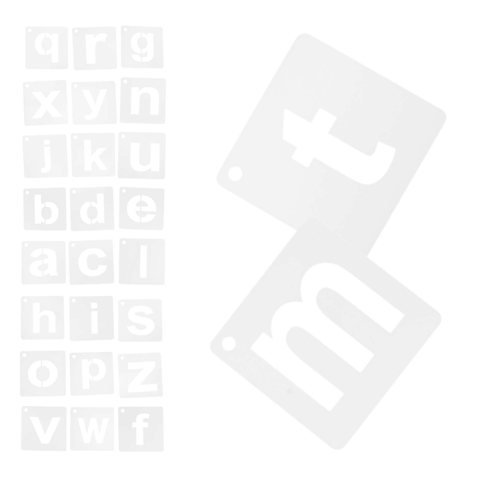 Alphabet Stencil Templates For Children Education Activities Versatile Use Creative Projects 1 Set White