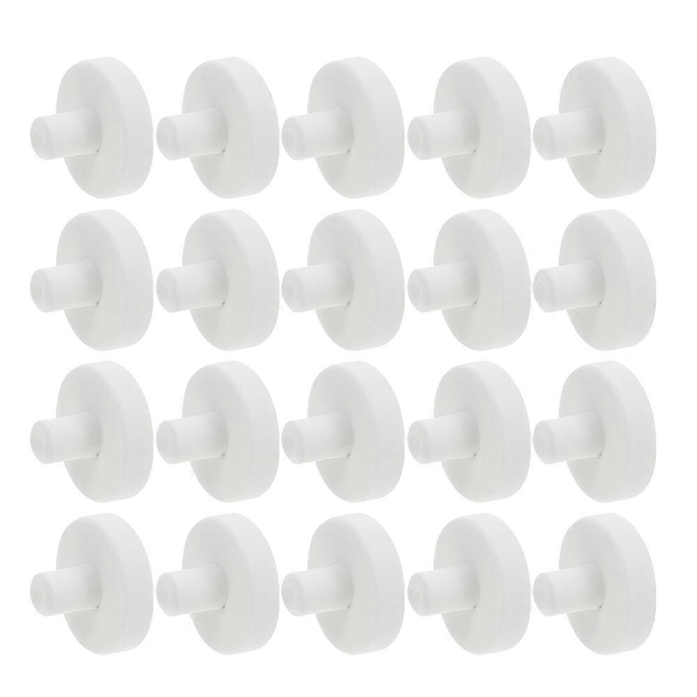25pcs Ceramic Coral Plugs for Aquatic Rack White Disks Base Plates