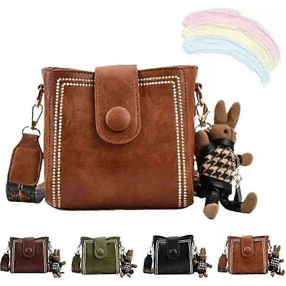 Borsa a tracolla vintage da donna - Tracolla larga regolabile per uno stile di moda retrò