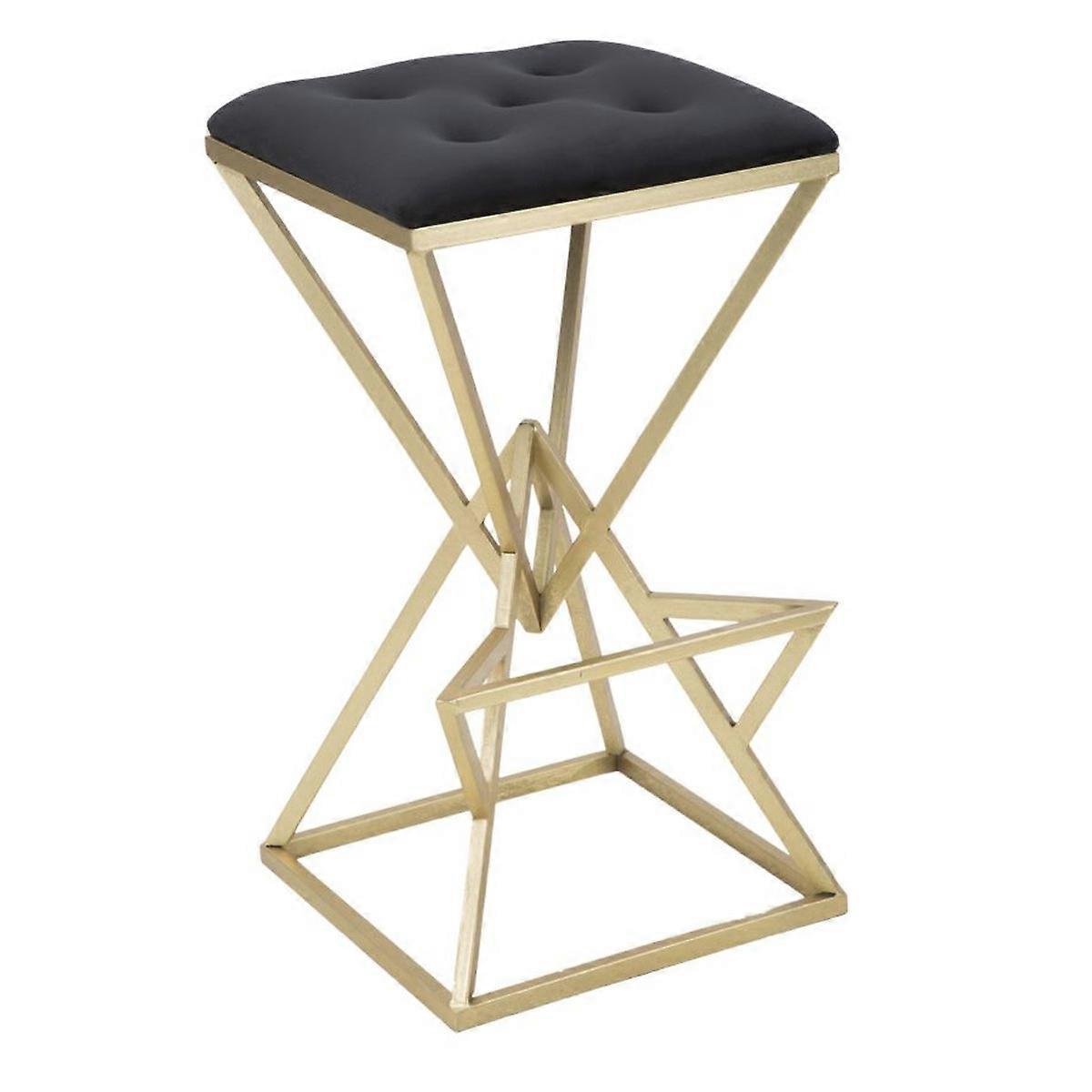 Tabouret bas Triangle, Or, Métal, 40x40x75 cm