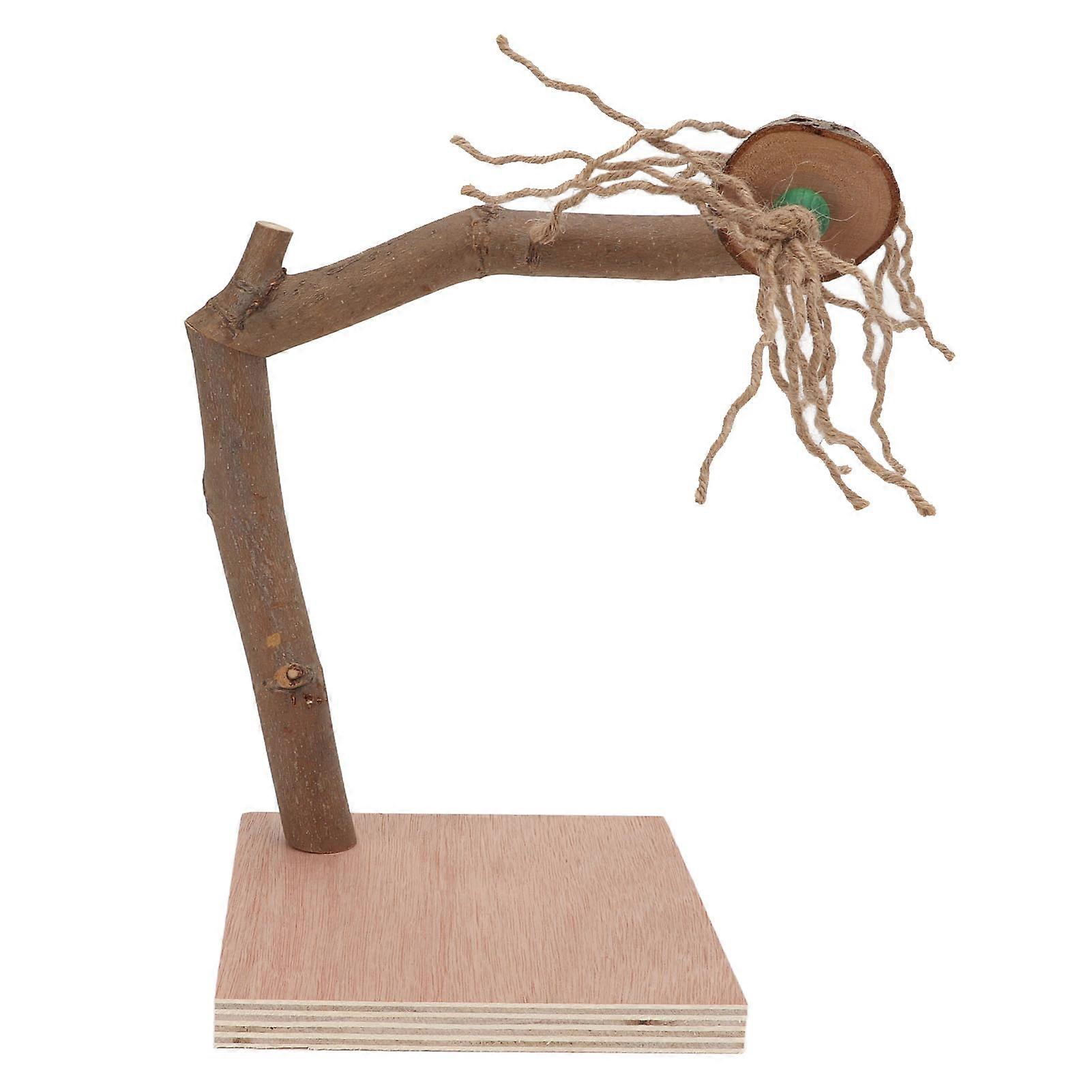 Bird Playstand Parrot Training Rack with Wooden Chewing Claws Base