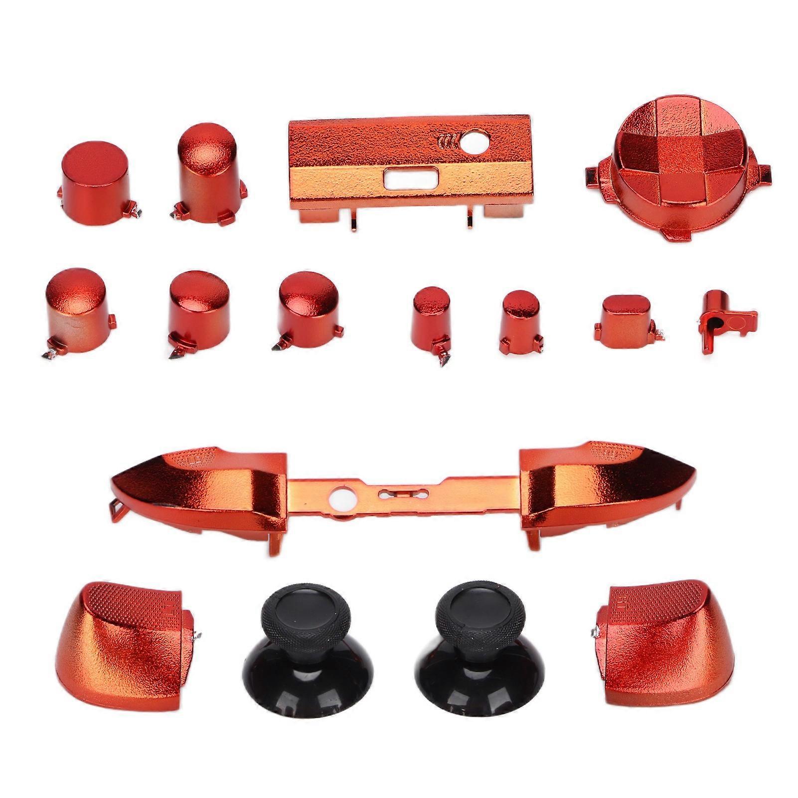 Full Game Controller Button Set Electroplating Replacement Handles Accessories for Xbox Series XRed 