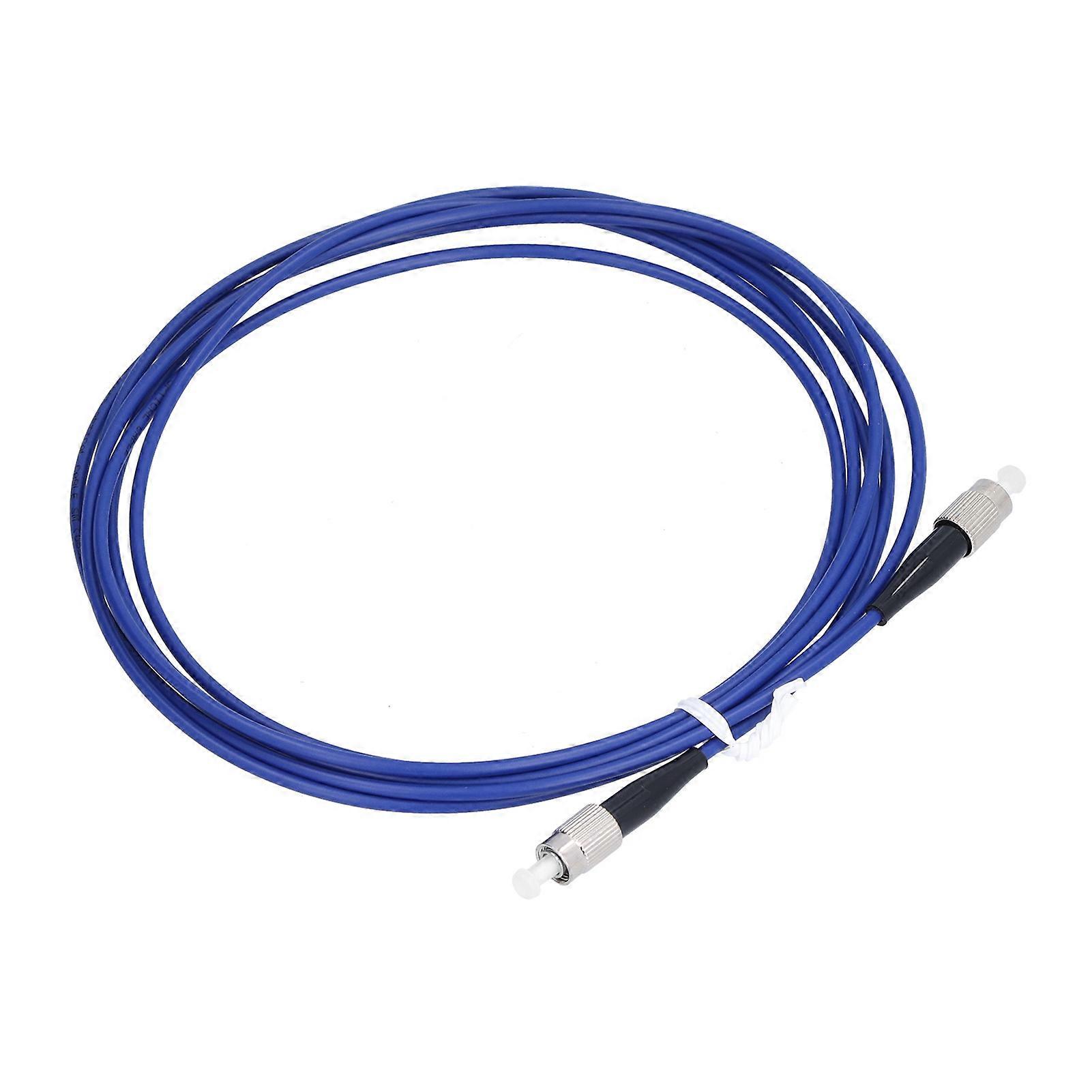 Armored Single Mode Optical Fiber Patch Cord FC UPC 5 Meter Blue