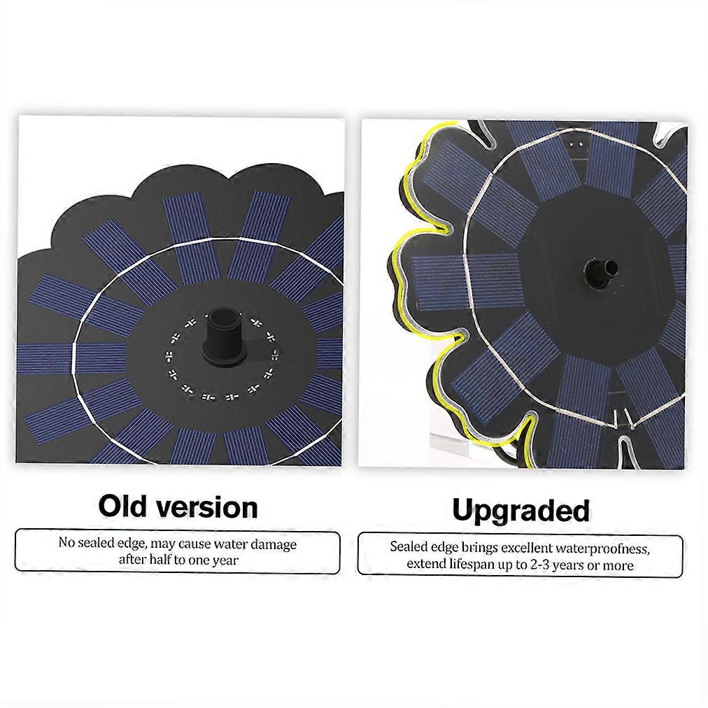 3.5W Solar Fountain Pump with Battery Backup, 7.7" Floating